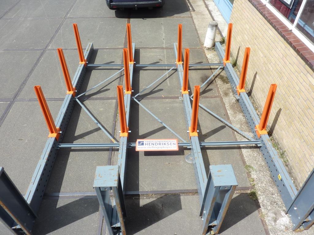 Draagarmstelling, 80cm diep + nieuwe draagarmen 335x106x450, Gebruikt, Handelsonderneming Hendriksen, Ophalen of Verzenden, Munstermanstraat 6 - Hal 3 - Silvolde