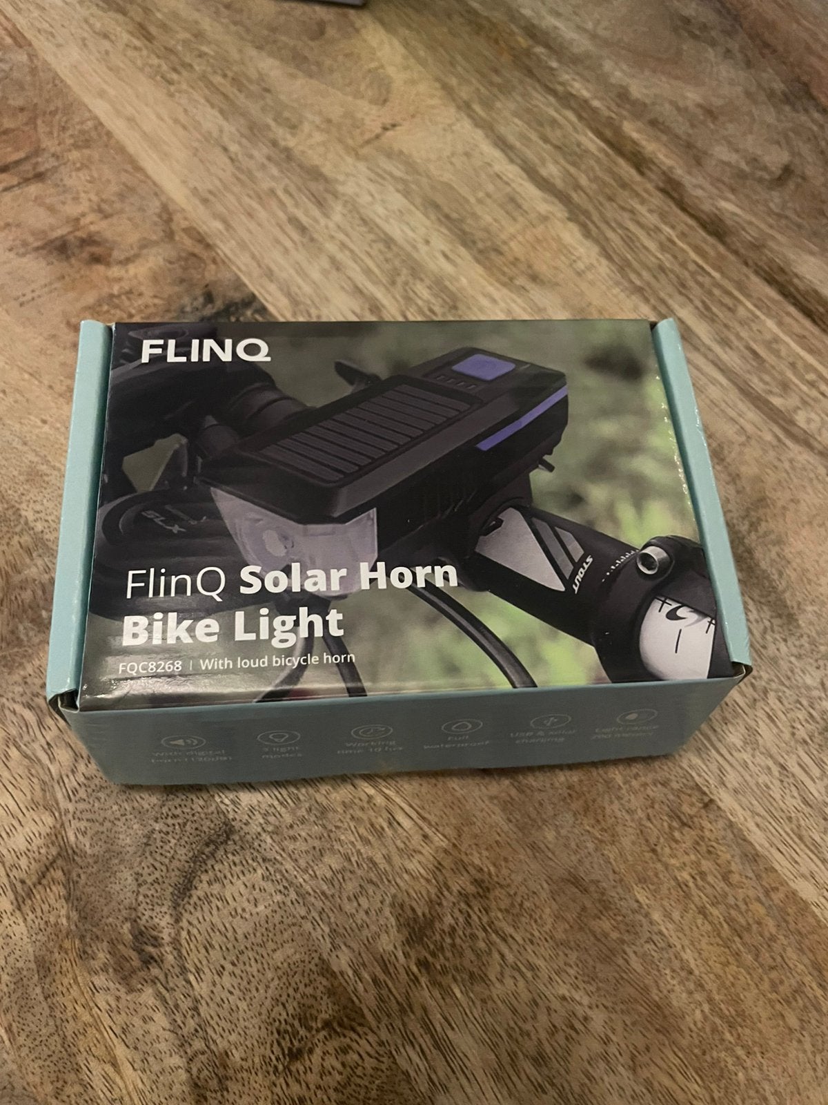 Flinq Solar Horn Fiets Licht, Fietsen en Brommers, Ophalen of Verzenden, Nieuw, Overig, Verlichtingsset