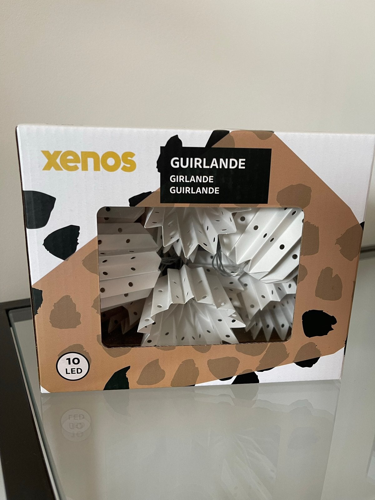 Guirlande lichtsnoer 10 lampjes wit offwhite nieuw, Nieuw, Ophalen of Verzenden, Wit, Scandinavisch