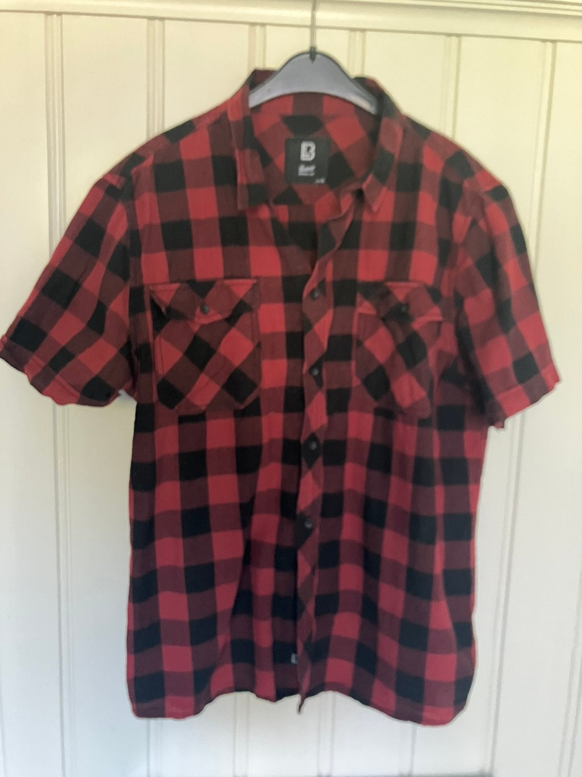 Roadstar Shirt met korte mouwen zwart-rood van Brandit, Ophalen of Verzenden, Zo goed als nieuw, Rood, Halswijdte 43/44 (XL)