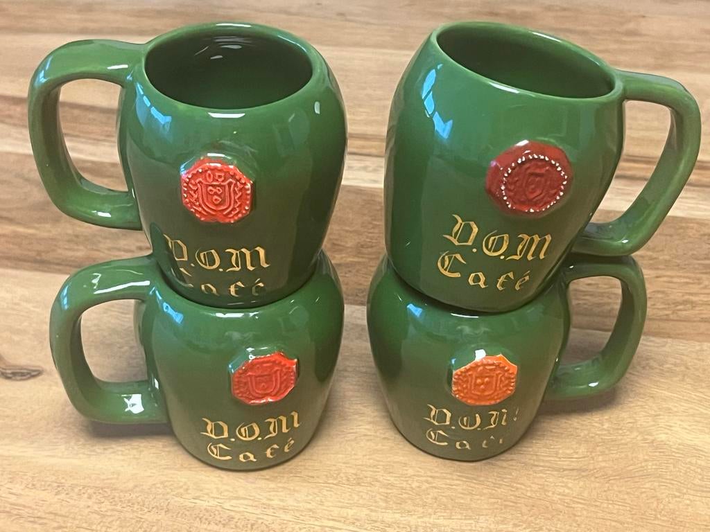Vintage D.O.M. Benedictine Koffiekopjes - Set van 4, Ophalen of Verzenden