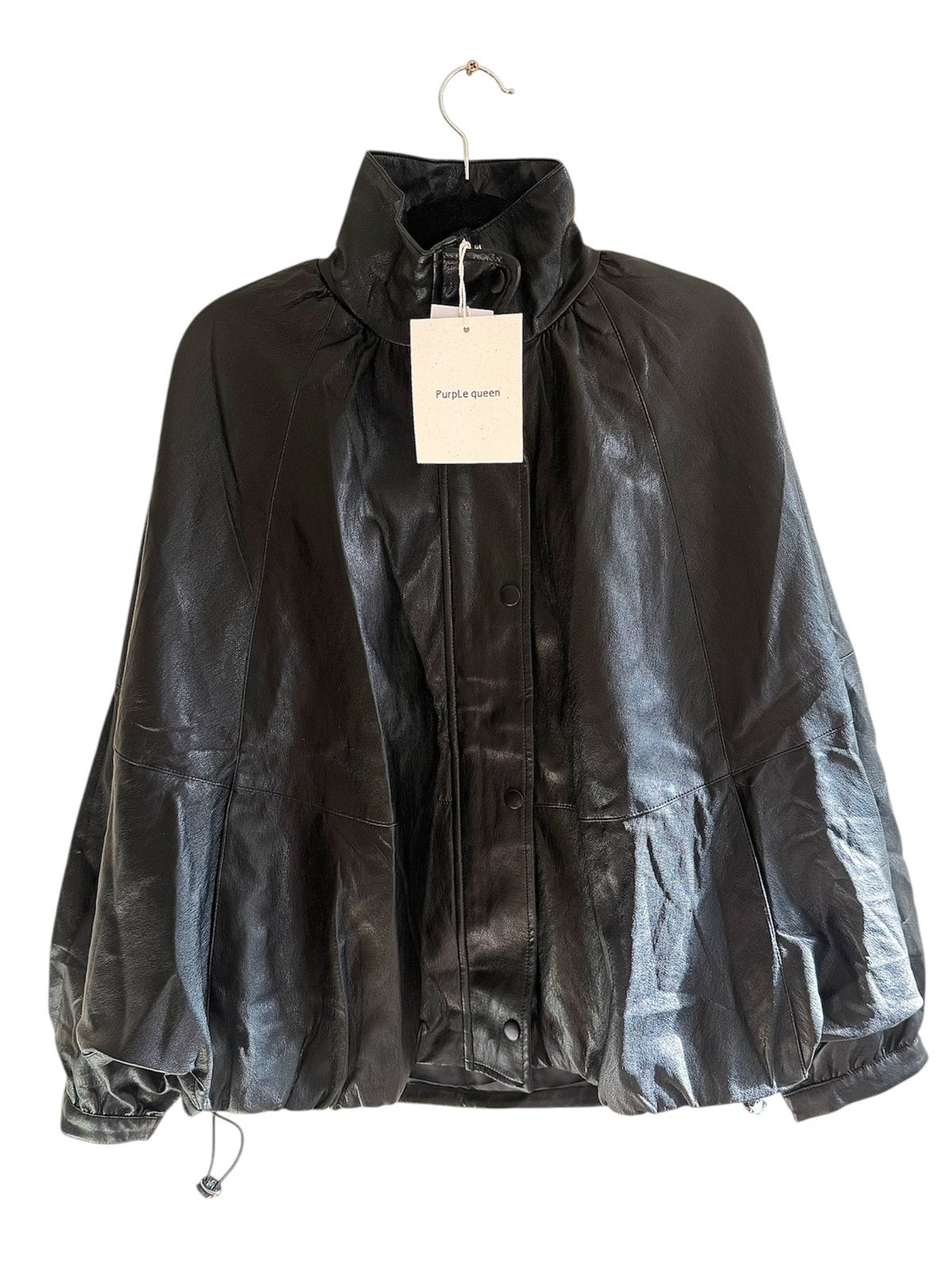 Pu leer oversized jacket Purple Queen nieuw, Kleding | Dames, Ophalen of Verzenden, Nieuw, Maat 38/40 (M), Zwart