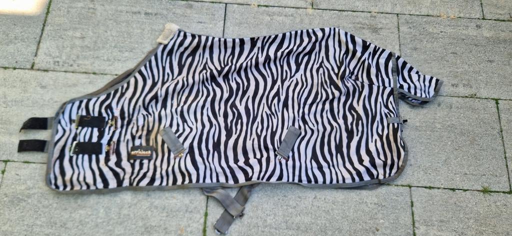 Epplejeck vliegendeken zebraprint maat 95/105, Dieren en Toebehoren, Paarden en Pony's | Dekens en Dekjes, Meerkleurig, Gebruikt