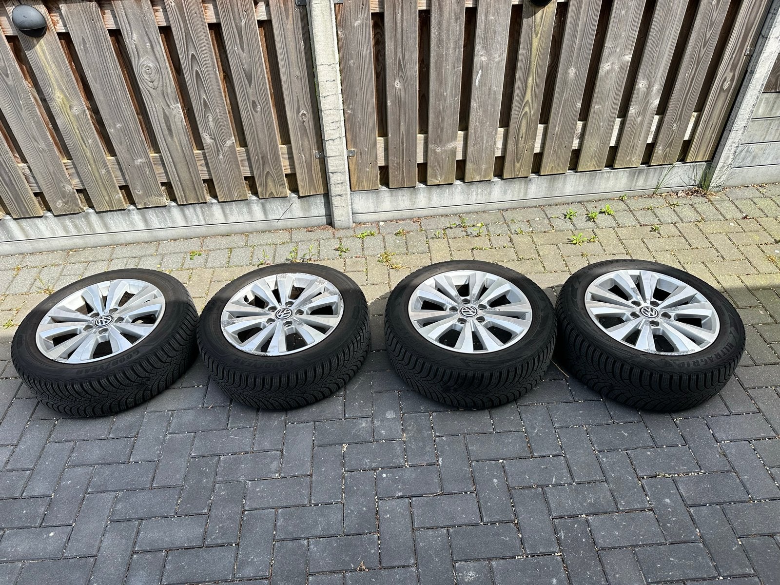 Volkswagen Golf Caddy velgen winterbanden 16” 5x112, Ophalen, Gebruikt, 16 inch, Banden en Velgen
