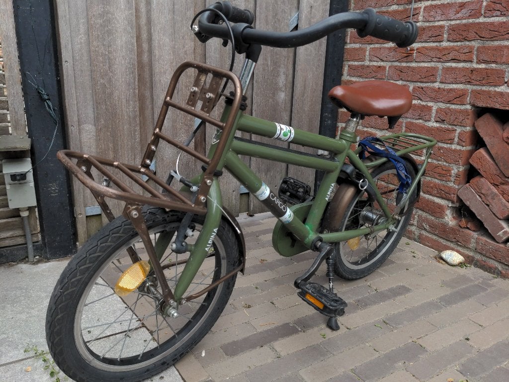 Kinderfiets Alpina Cargo 16 inch, Fietsen en Brommers, Ophalen, Terugtraprem, Alpina, 16 tot 20 inch