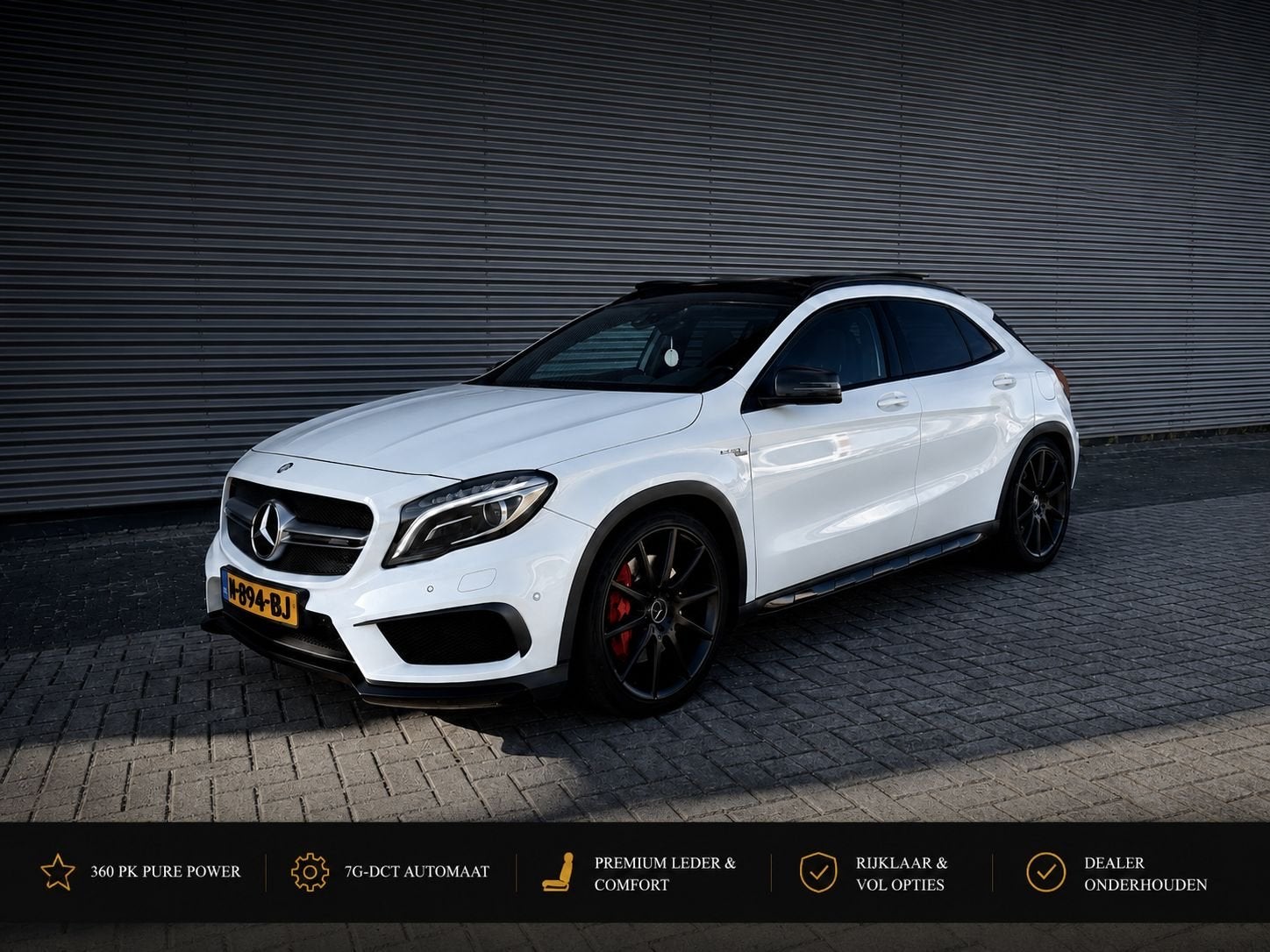 Mercedes-Benz GLA 45 AMG 361PK, Auto's, 4 cilinders, 360 pk, Wit, Vierwielaandrijving