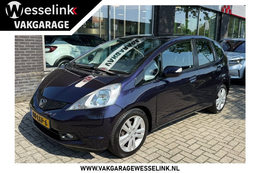 Honda Jazz 1.4 Exclusive | Lmv | Pano dak | Clima |, Auto's, Honda, Euro 5, Gebruikt, Zwart, 1055 kg