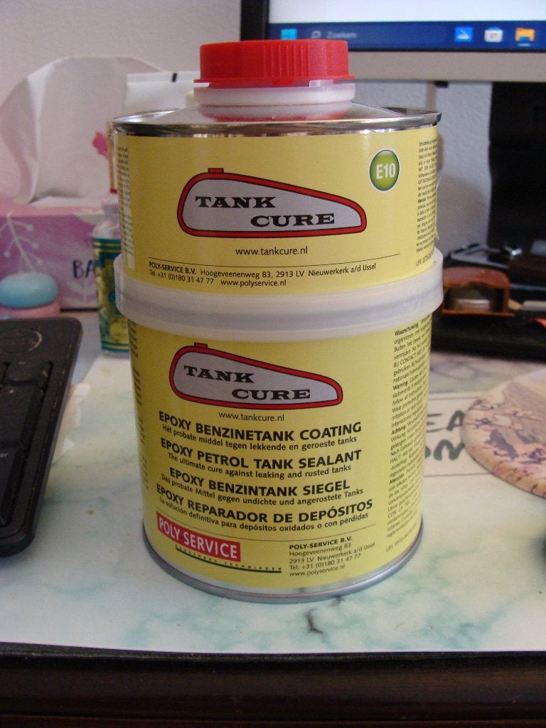 Te koop Tank cure epoxy bezinetank coating 450gr, Ophalen of Verzenden