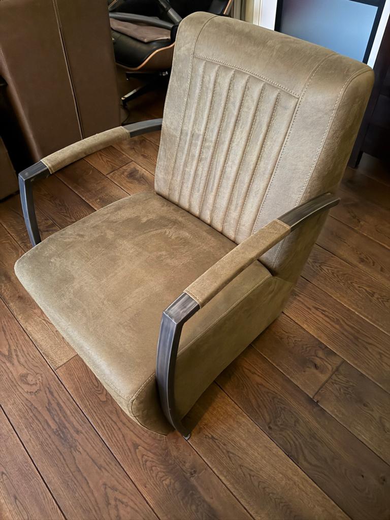 Groene fauteuil, Ophalen, Zo goed als nieuw, 75 tot 100 cm, 50 tot 75 cm