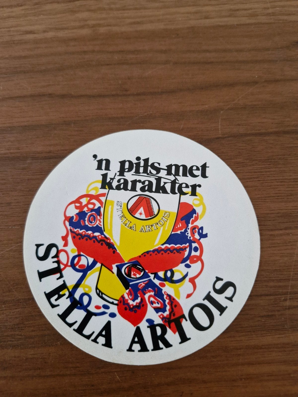 11647 Vintage Stella Artois bierviltje - 'n pils met karakte, Ophalen of Verzenden, Gebruikt, Merk