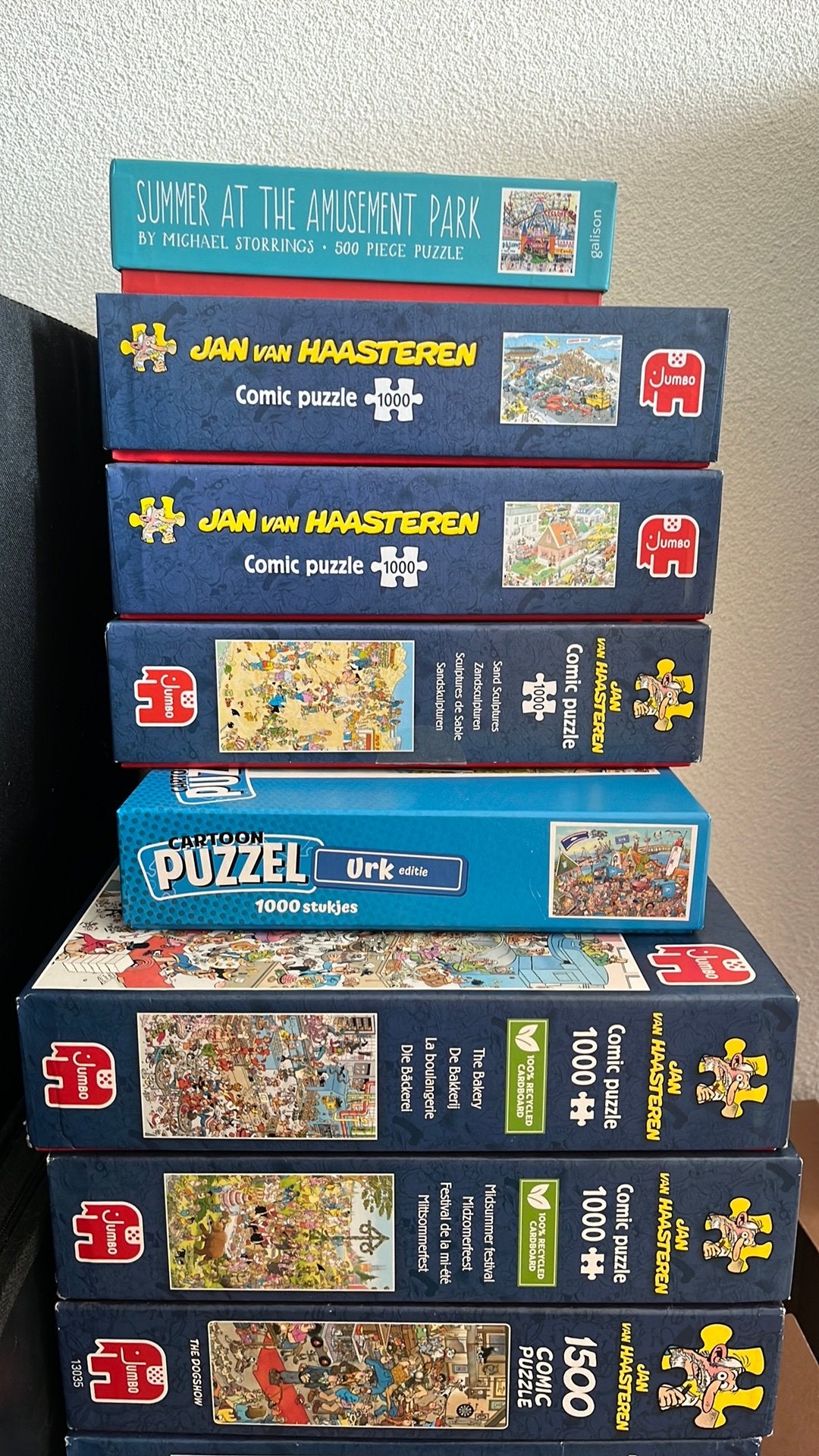 Grote collectie Jan van Haasteren en andere puzzels, Ophalen of Verzenden, 500 t/m 1500 stukjes, Gebruikt, Legpuzzel
