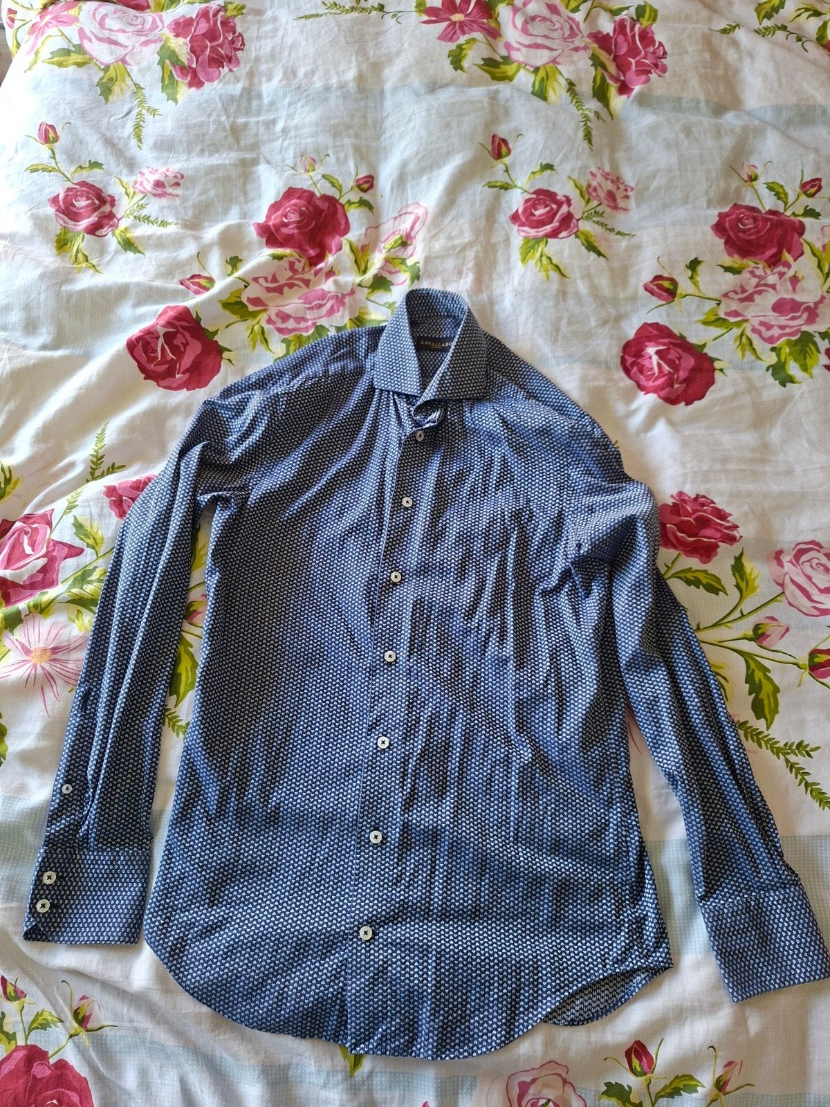 4 mooie cavallaro overhemden maat 38, Kleding | Heren, Ophalen of Verzenden, Zo goed als nieuw, Blauw, Halswijdte 38 (S) of kleiner
