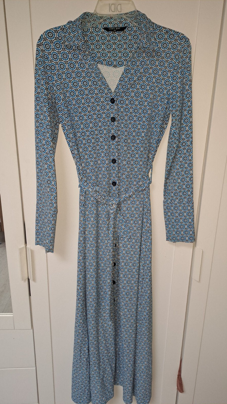 Zgan XS travelstof jurk met print - Lady Day, Lady Day, Blauw, Ophalen of Verzenden, Zo goed als nieuw