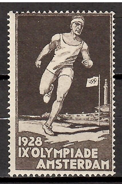 Vignet postfris met gom Olympische Spelen Amsterdam [1928], Verzenden, T/m 1940, Postfris