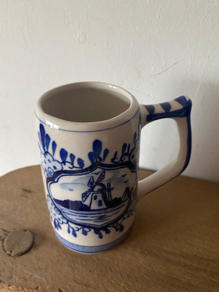 Antiek Delfts Blauw Melkkannetje - Handgeschilderd, Ophalen of Verzenden