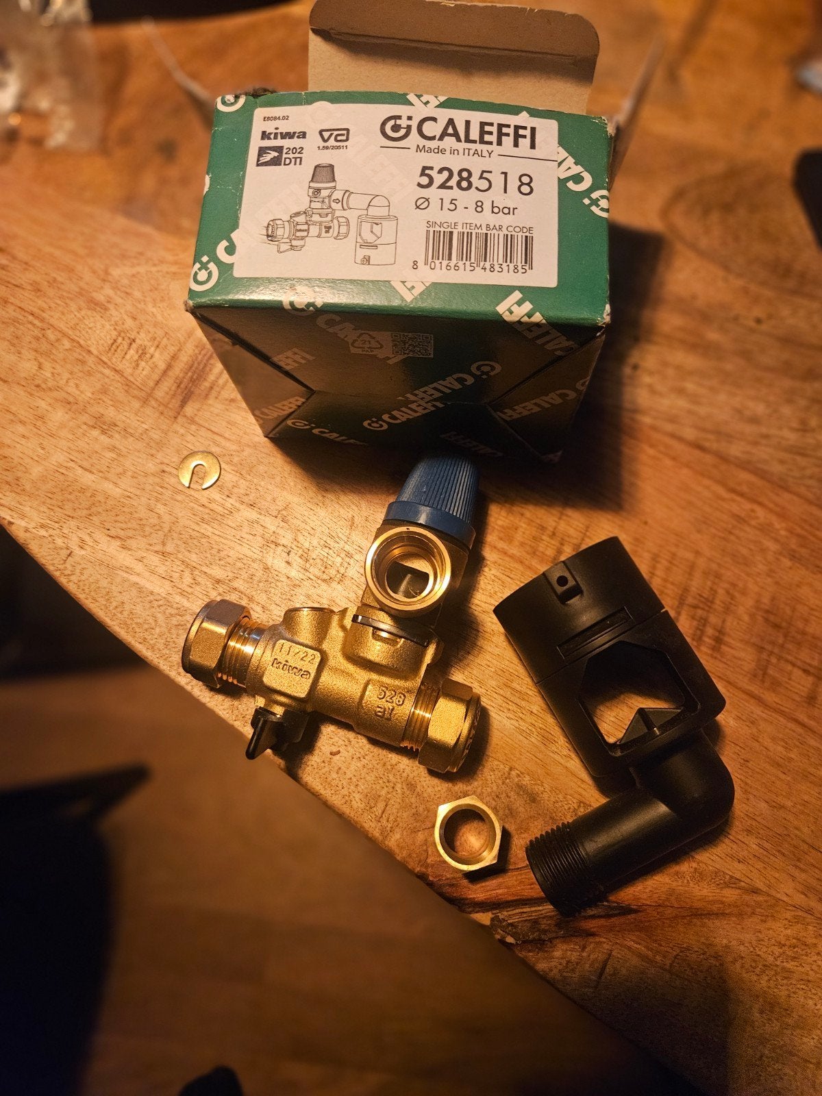 Caleffi Inlaatcombinatie 15mm - 8 bar (Nieuw), Ophalen of Verzenden