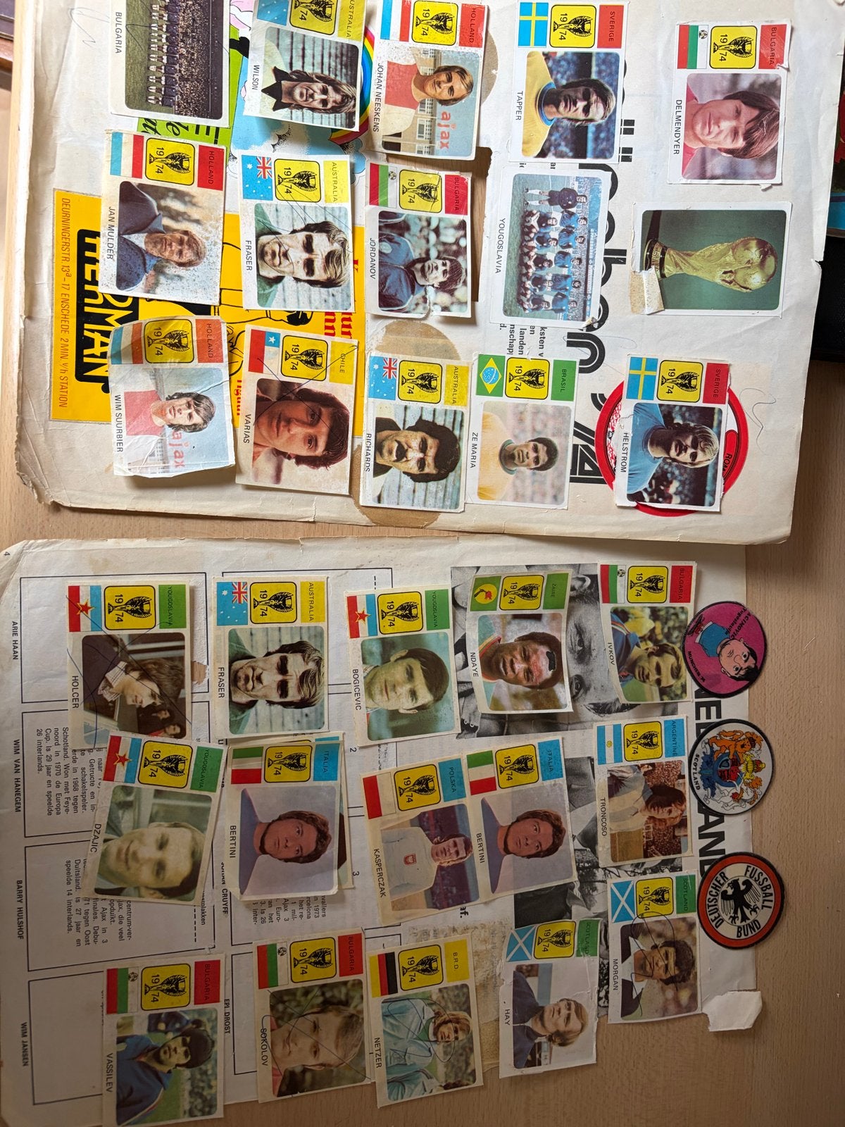 Diverse knipplaatjes uit 1974 monty, Ophalen of Verzenden, Gebruikt, Overige sporten, Poster, Plaatje of Sticker