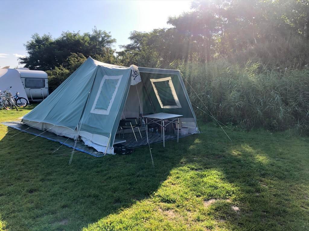 Ten Cate De Wit Kampeertent Piramidetent 4 persoons groen, Caravans en Kamperen, Tenten, Ophalen, Gebruikt, Tot en met 4