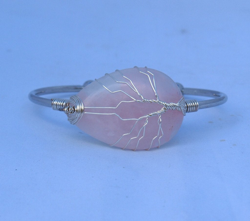 armband levensboom rozenkwarts, Ophalen of Verzenden, Nieuw, Roze, Overige materialen