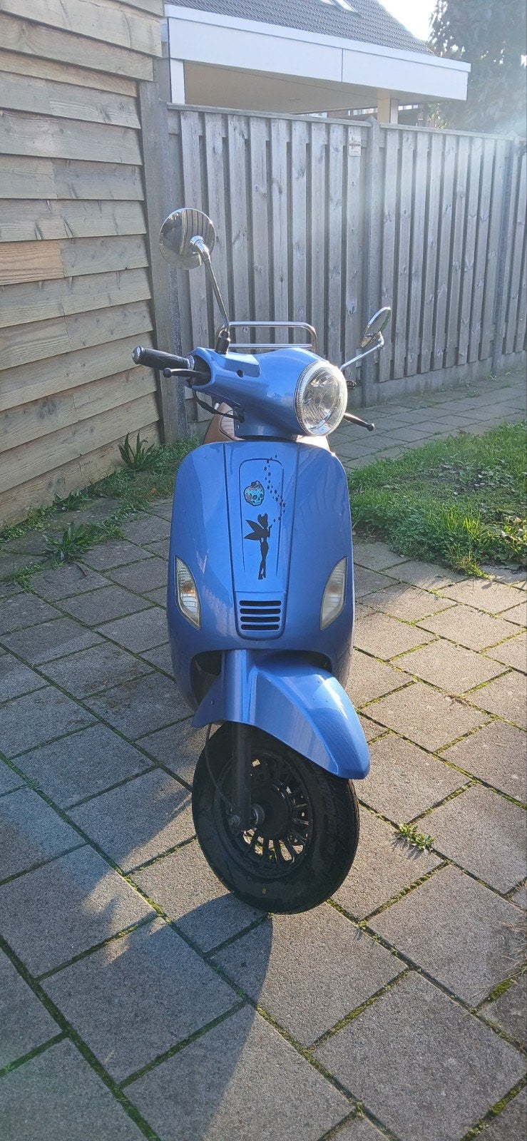 Blauwe BTC Riva snor scooter met gebruikerssporen, Gebruikt, Benzine, Ophalen, Overige merken