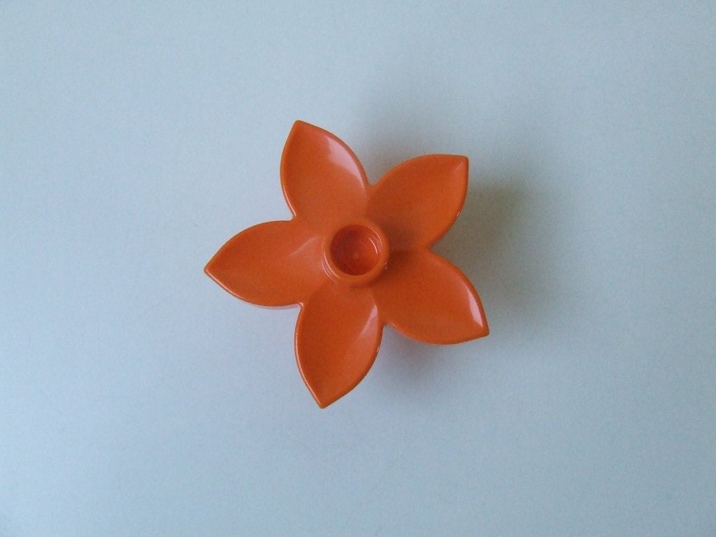 Oranje Duplo Bloem met 1 nop, Ophalen of Verzenden, Zo goed als nieuw, Accessoire, Duplo