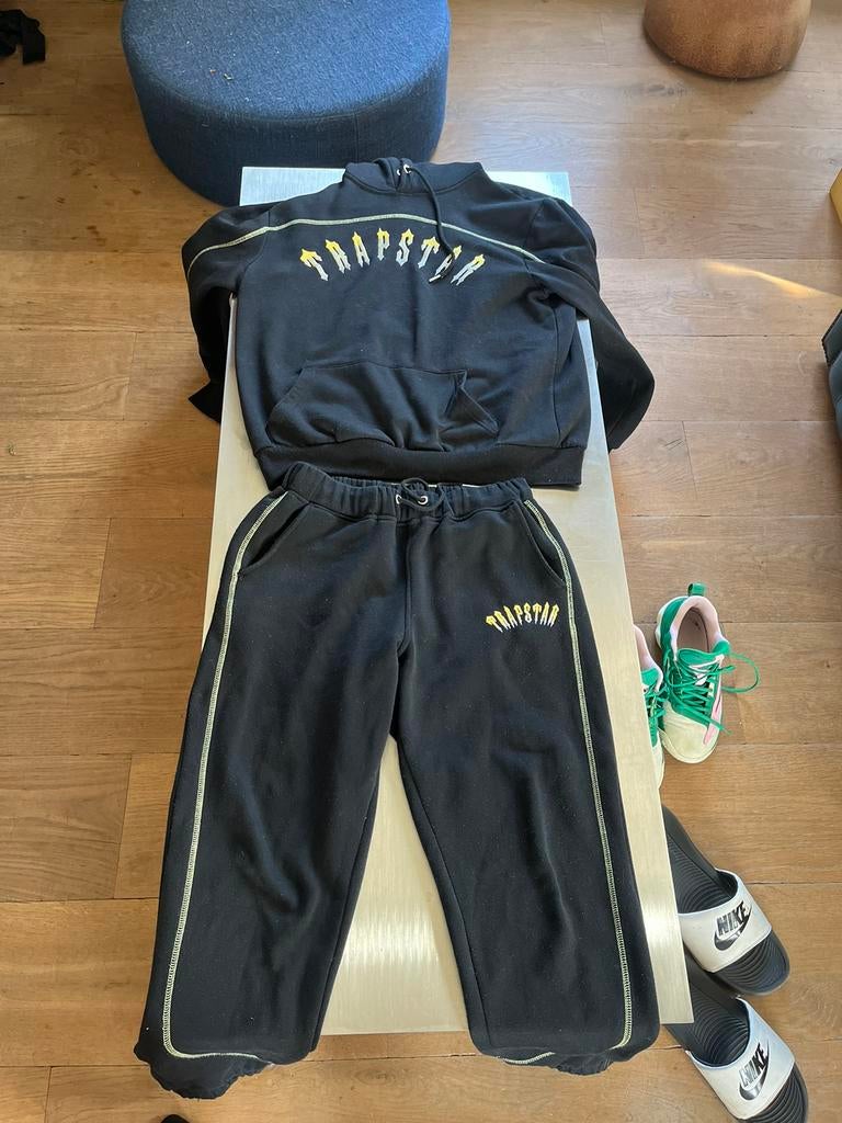 Trapstar joggingspak/ tracksuit Maat M, Verzenden, Gedragen, Maat 48/50 (M), Zwart
