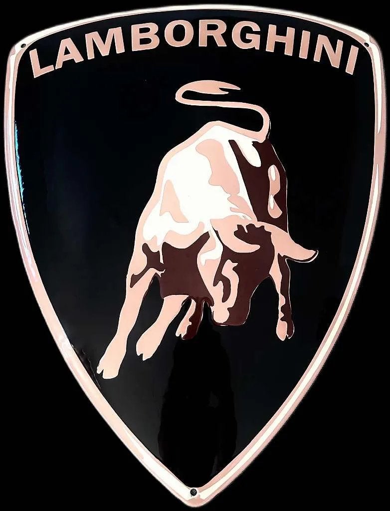 Lamborghini Bord Schild Logo Embleem Emaille Formule 1, Verzenden, Zo goed als nieuw, Auto's