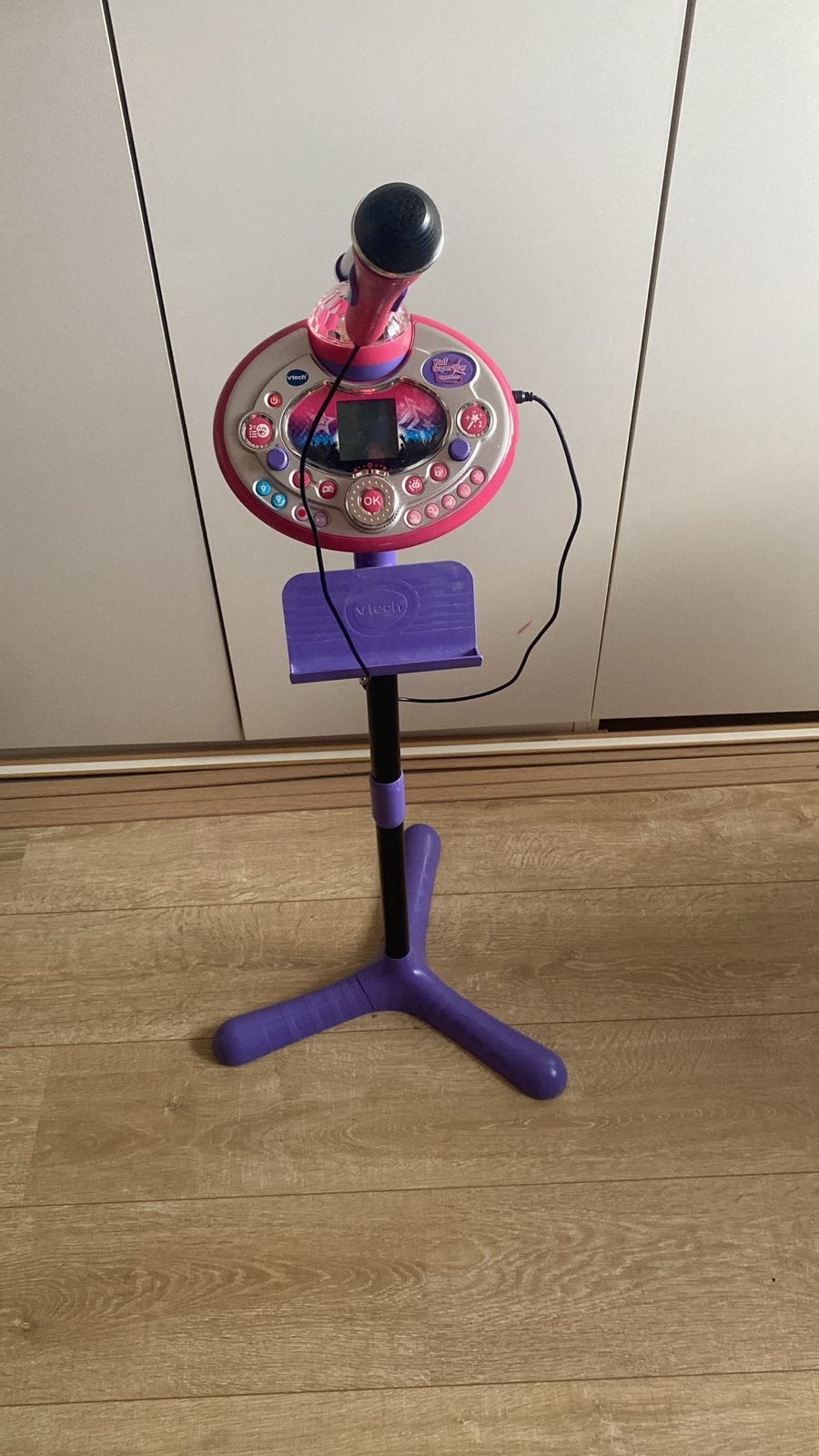 VTech Kidi Super Star Lichtshow Karaoke Microfoon, Ophalen of Verzenden, Zo goed als nieuw