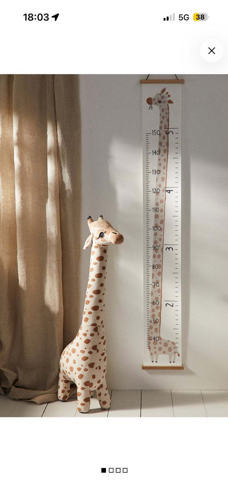 Grote H&M Giraf Knuffel - 1 meter hoog, Ophalen, Overige merken, Giraf, Zo goed als nieuw