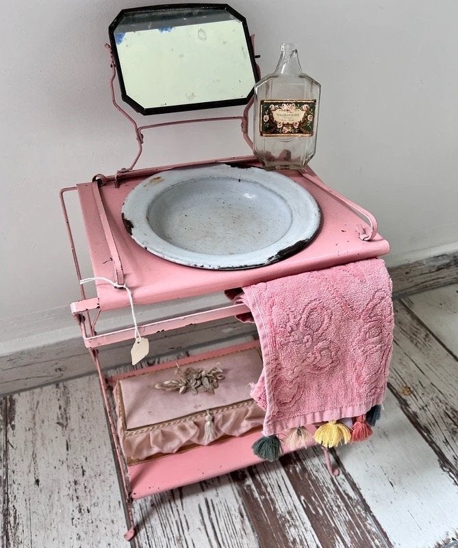 Complete kinderwastafel - Lampetset, Antiek en Kunst, Ophalen of Verzenden