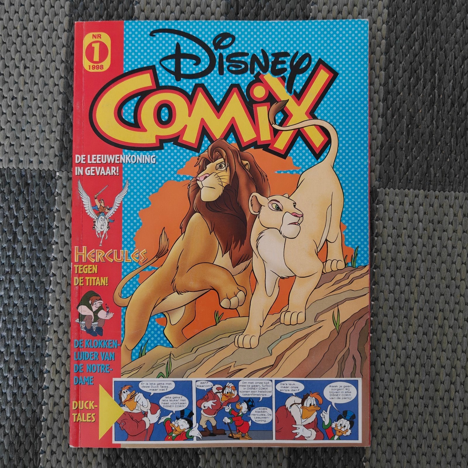 Disney Comix Nr. 1 (1998) Leeuwenkoning, Hercules, DuckTale, Boeken, Stripboeken, Eén stripboek, Ophalen of Verzenden, Gelezen