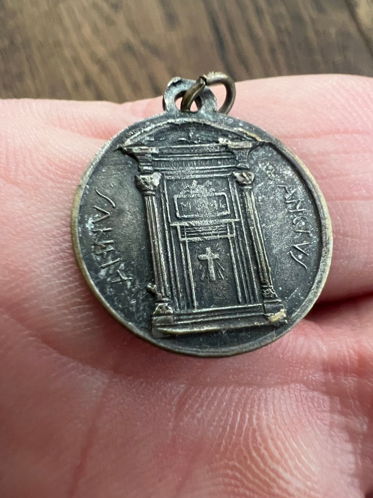 WO2 Amerikaans Dog tag charm religieus bidden, Amerika, Verzenden, Embleem of Badge