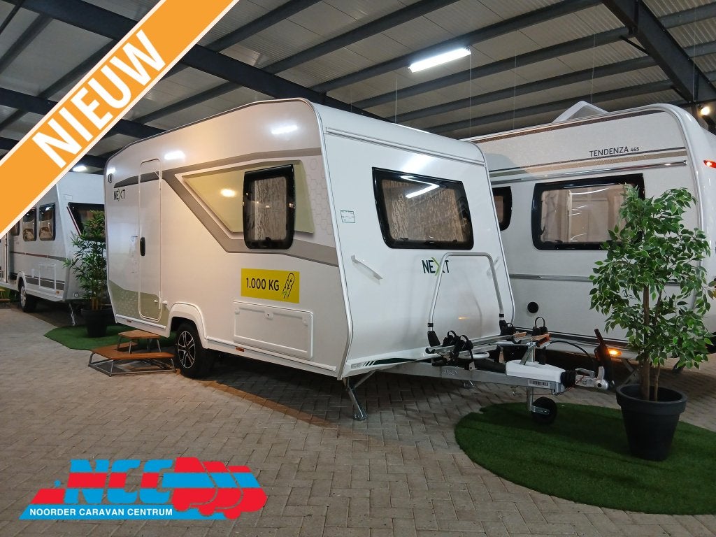 NEXT 381, Caravans en Kamperen, Caravans, tot en met 4, Treinzit, Next, Dwarsbed, Dwars-stapelbed, Overige typen, 4 tot 5 meter