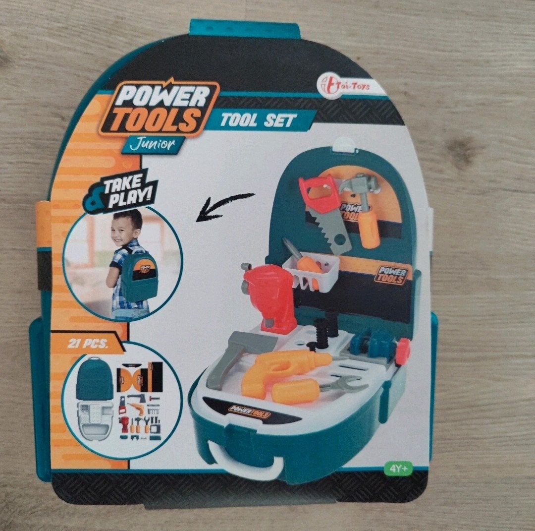Power Tools Junior Tool Set - 21-delige Speelgoedset, Ophalen of Verzenden
