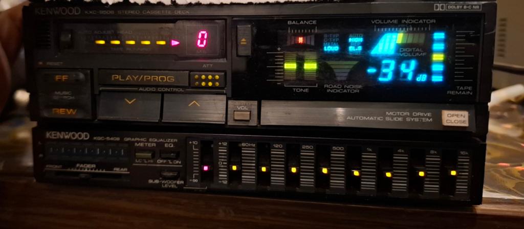 Kenwood KXC-9508 en KGC-5408 vintage Tape-player en EQ, Ophalen of Verzenden