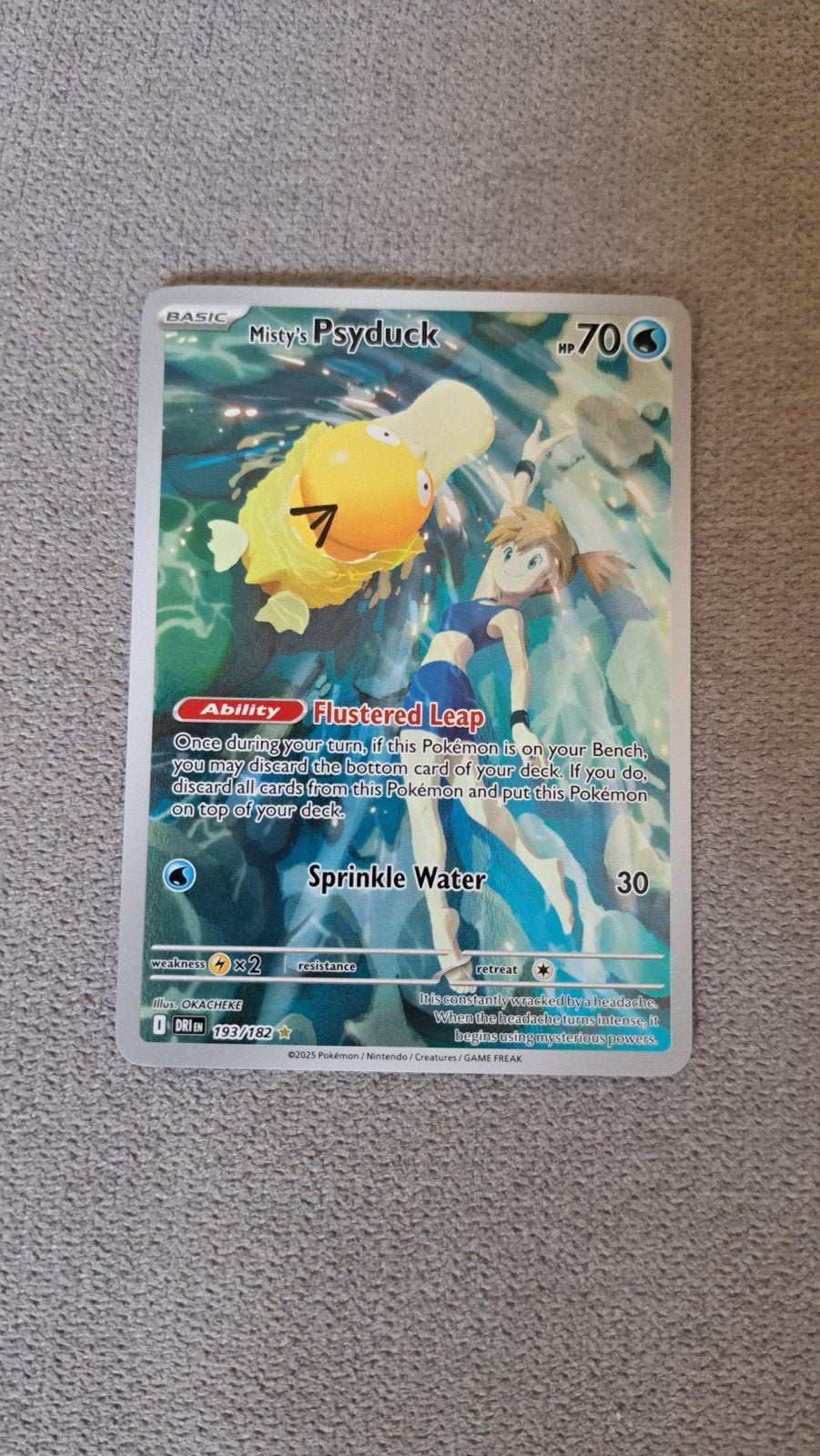 Pokemon Misty's Pysduck destined rivals NM, Ophalen of Verzenden, Zo goed als nieuw, Losse kaart, Foil