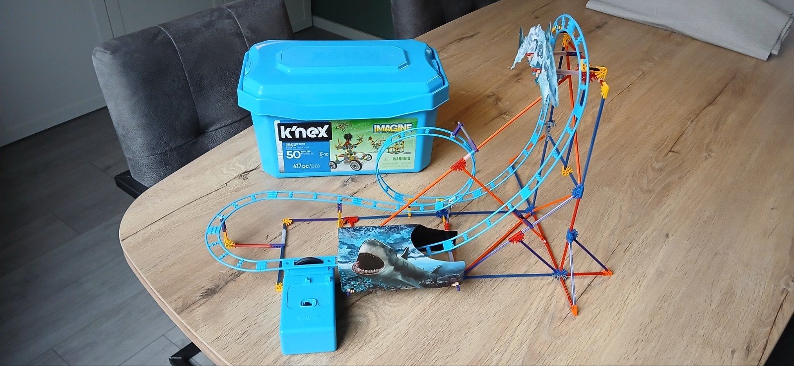 K'nex Shark Attack Coaster - Zo goed als nieuw, Ophalen of Verzenden, Zo goed als nieuw, K'nex