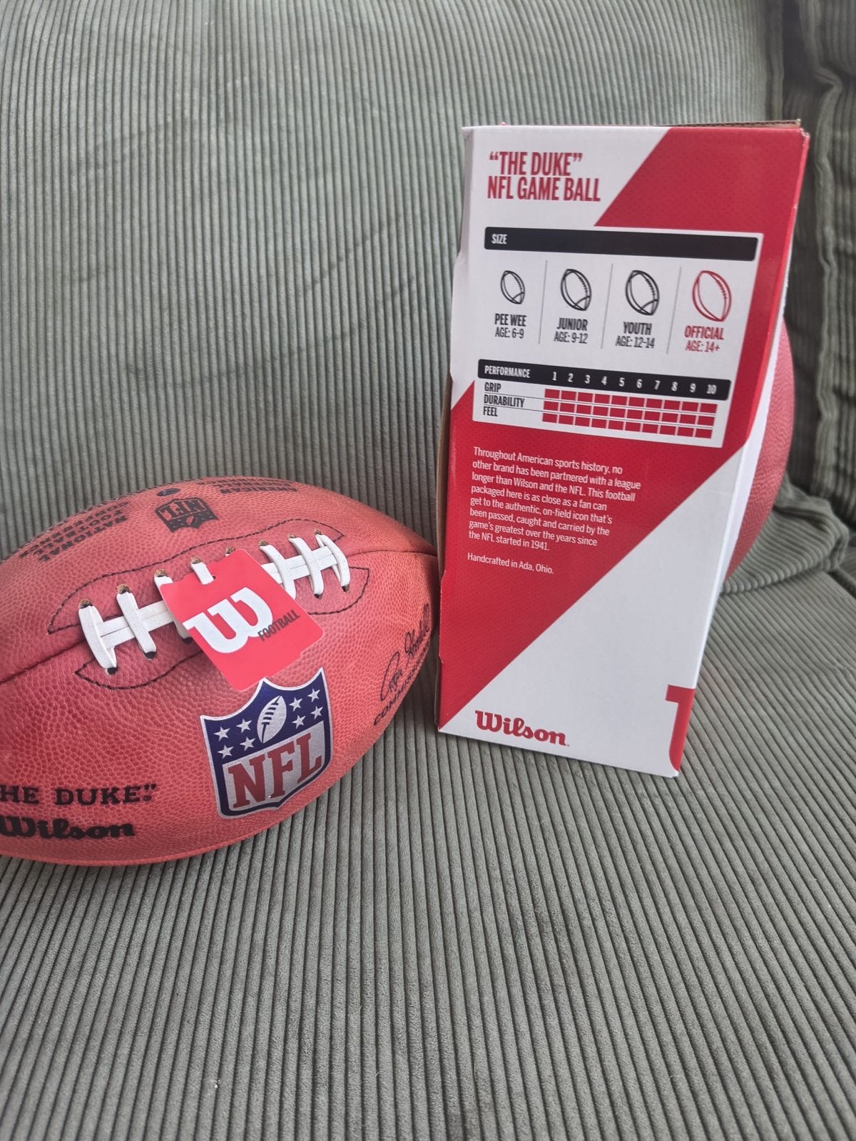 Wilson NFL The Duke Official Game Ball - Nieuw, Verzenden, Nieuw, Bal