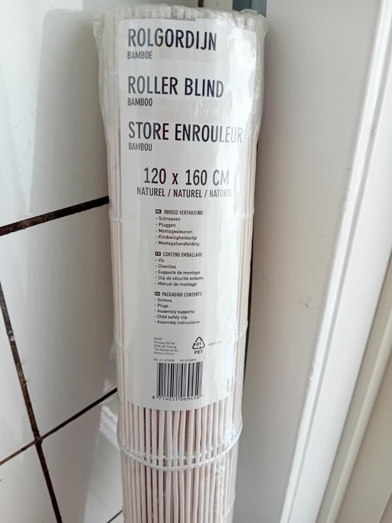 Rolgordijn 120 bij 160cm, Ophalen, Nieuw, Overige materialen, Minder dan 5 m²