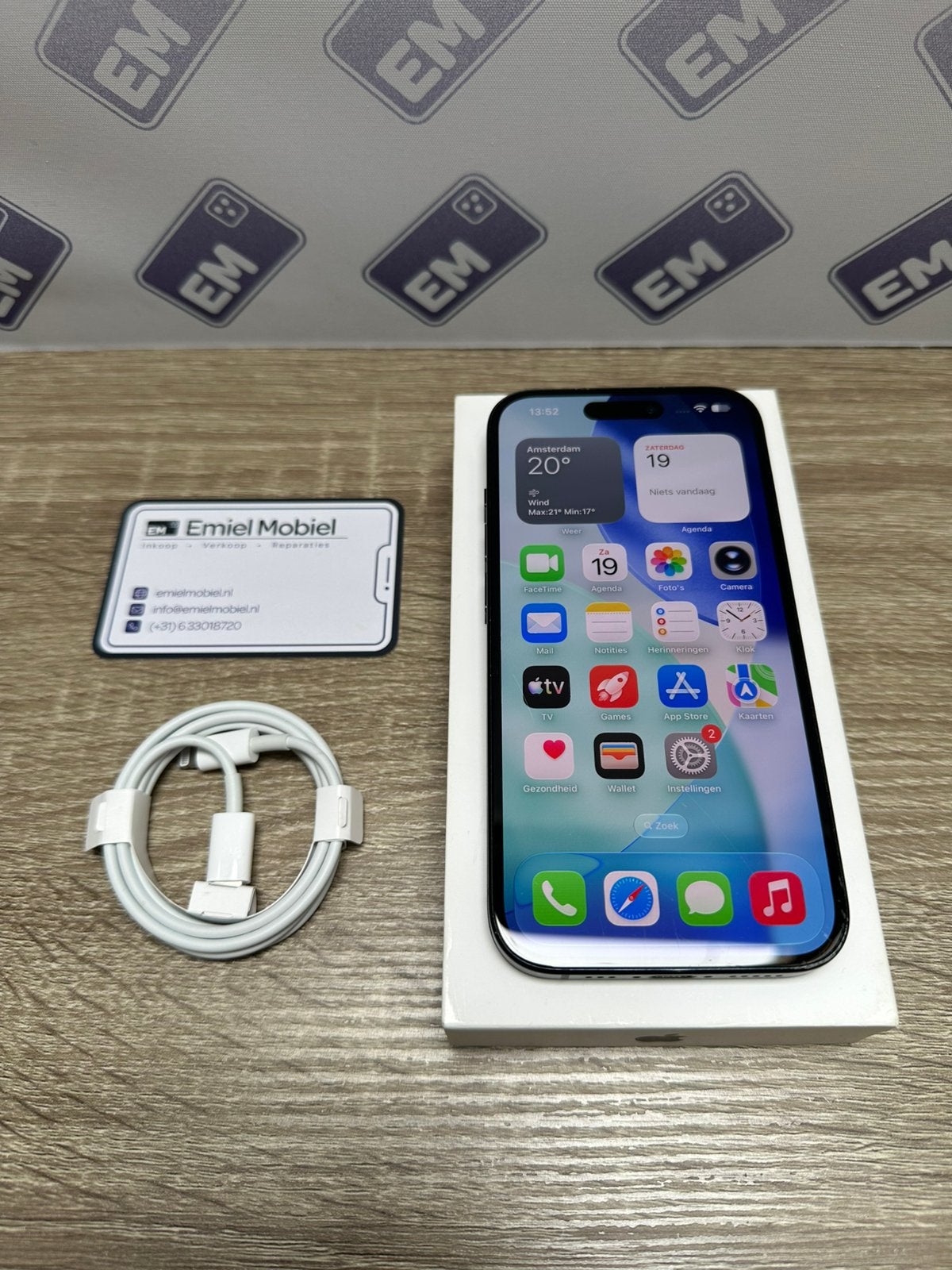 iPhone 15 - 128GB / batterij 100% / garantie, IPhone 15, Zwart, Ophalen of Verzenden, Zonder simlock