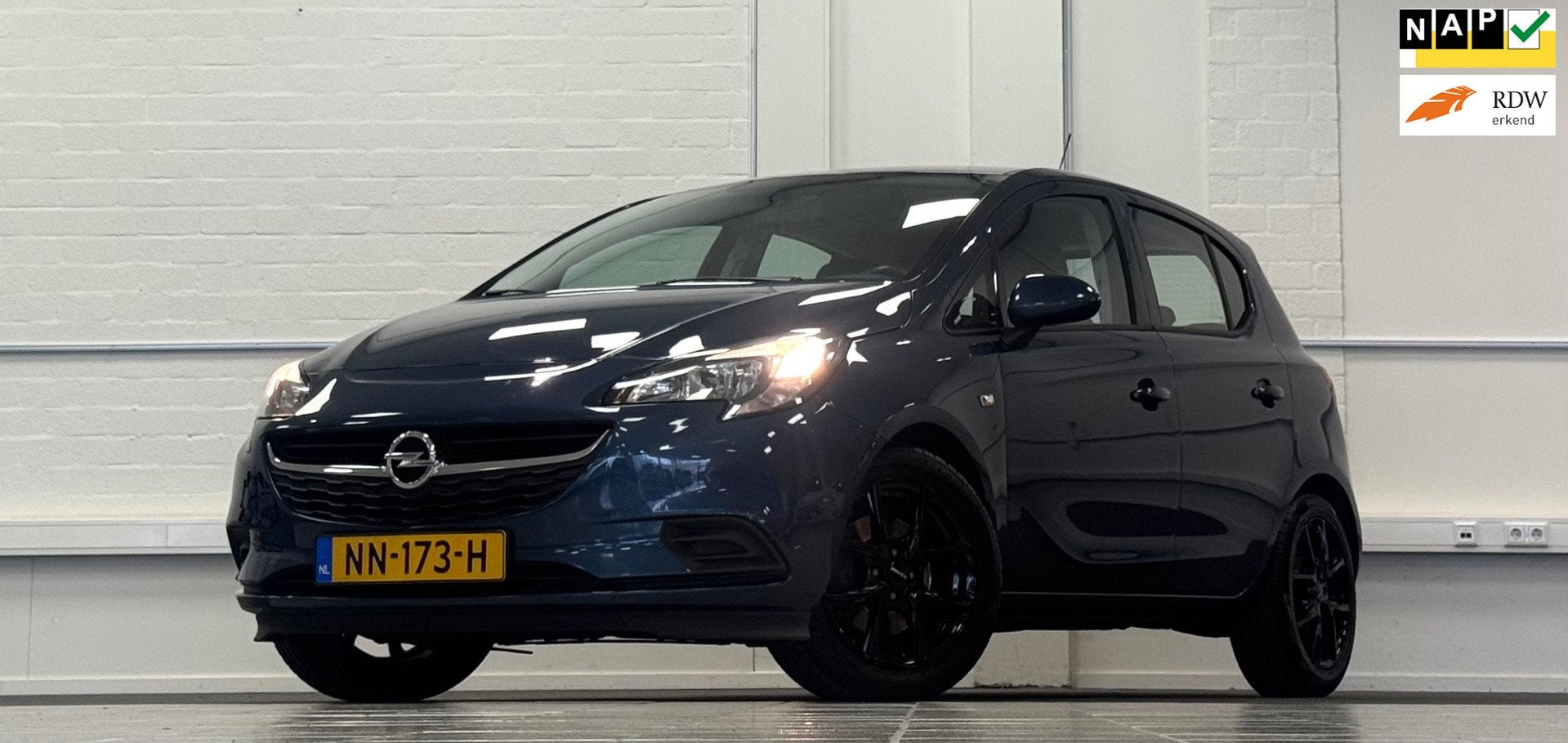 Opel Corsa 1.0 Turbo Edition 2e Eigenaar Trekhaak LM velgen, Auto's, Opel, Voorwielaandrijving, Stof, Gebruikt, Blauw