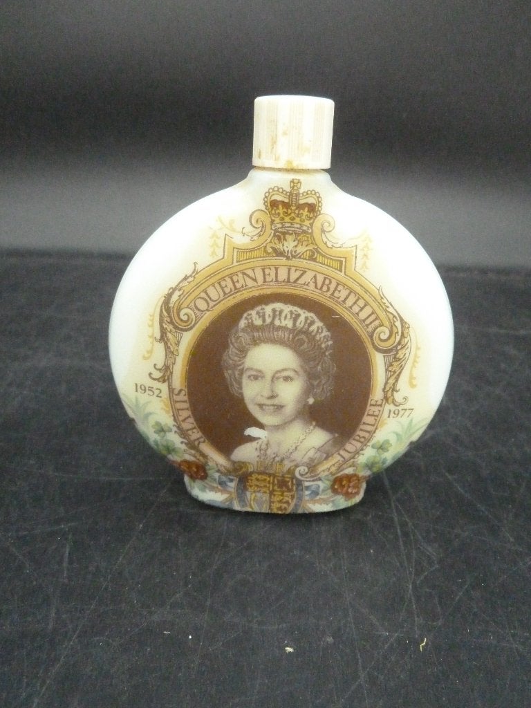 Vintage melkglas parfumflesje Queen Elisabeth, Ophalen of Verzenden, Gebruikt, Buitenland, Overige typen