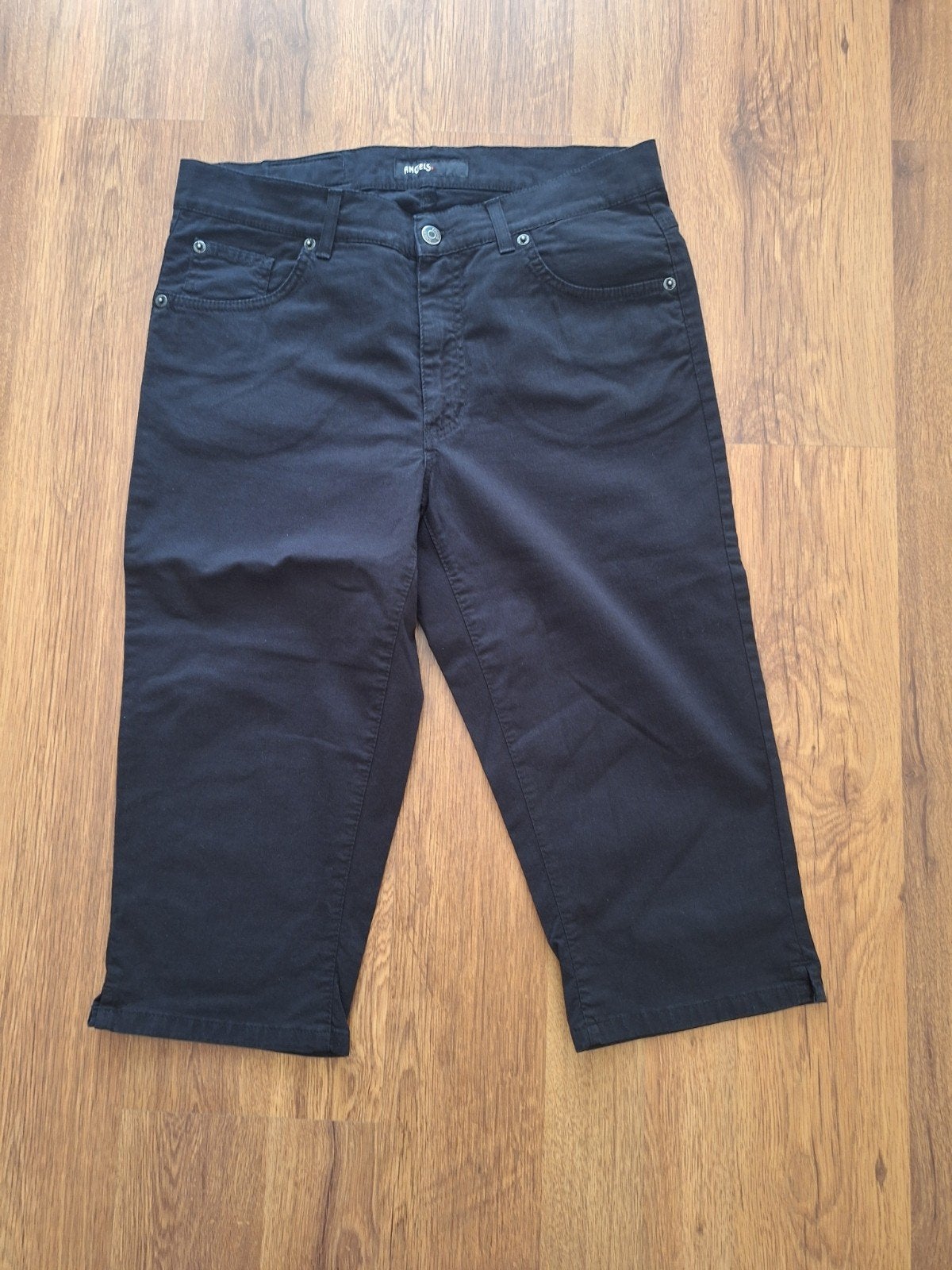 Angels jeans capri broek zwart - mt 42, Zwart, Maat 42/44 (L), Nieuw, Ophalen of Verzenden