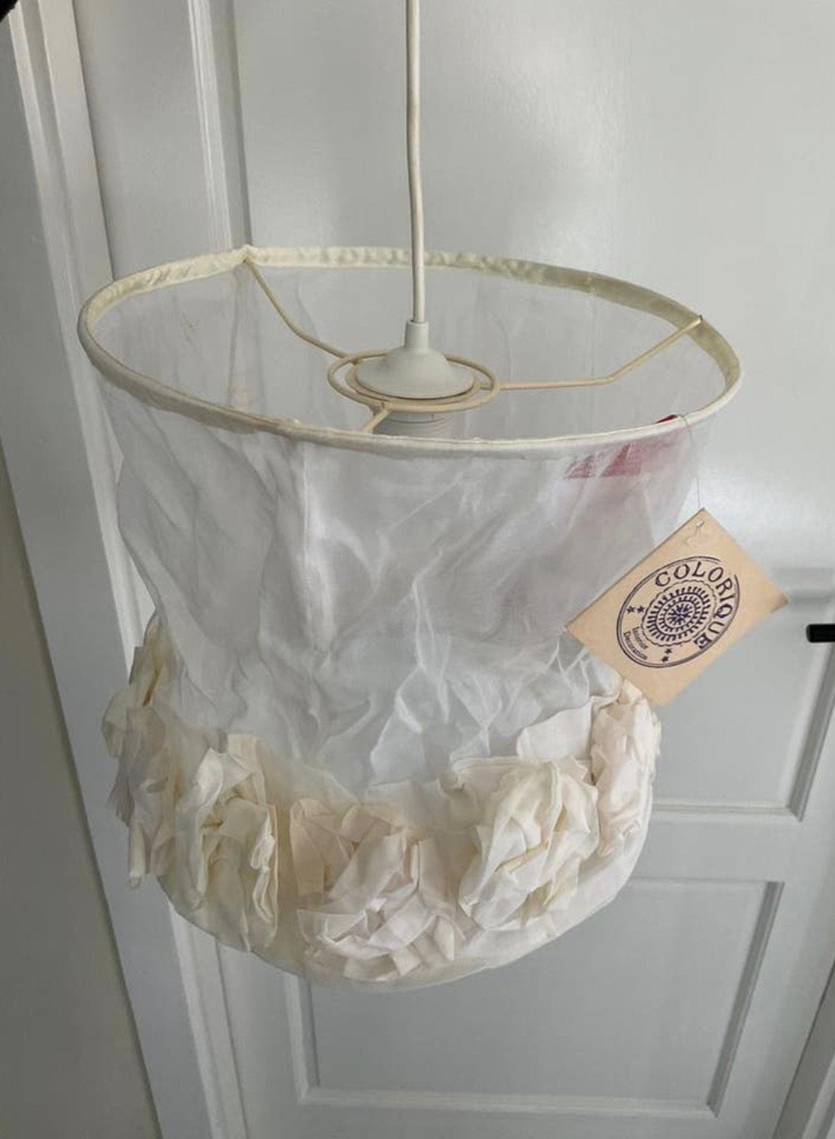 Colorique hanglamp organza bloem, Verzenden, Zo goed als nieuw