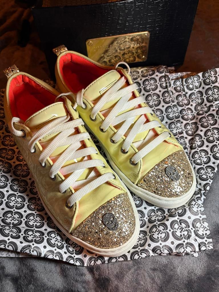 Philipp Plein Running Skull Sneakers - Nieuwstaat, Ophalen of Verzenden, Zo goed als nieuw, Overige kleuren, Sneakers of Gympen