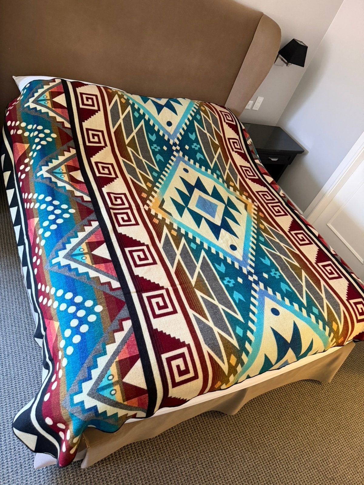 Groot nieuw Alpaca kleed (veelkleurig)., 195 cm, Wol, Nieuw, Ophalen of Verzenden