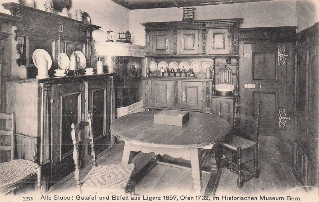 702-291-029 Alte Stube Im Historischen Museum Bern, Verzenden, Voor 1920, Overig Europa
