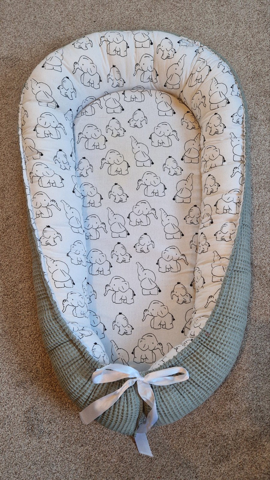 Babynestje met olifantjes-print, Ophalen, Gebruikt, Overige typen