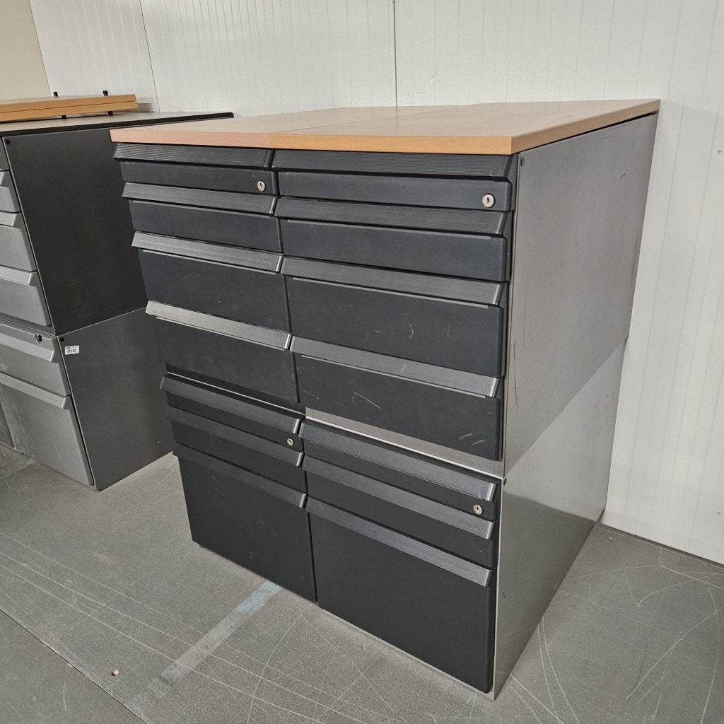 Ahrend 4-delig ladeblok met 14 lades - 105x85x77 cm, Huis en Inrichting, Niet ingevuld, Gebruikt, Niet ingevuld, Niet ingevuld