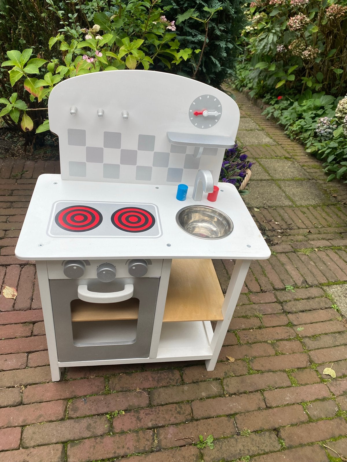 Houten fornuisje keukentje  - Showmodel, zo goed als nieuw, Ophalen, Nieuw, Hout, Speelkeuken